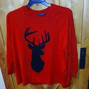 Lane Bryant Womens Deer Design Sweater 26/28